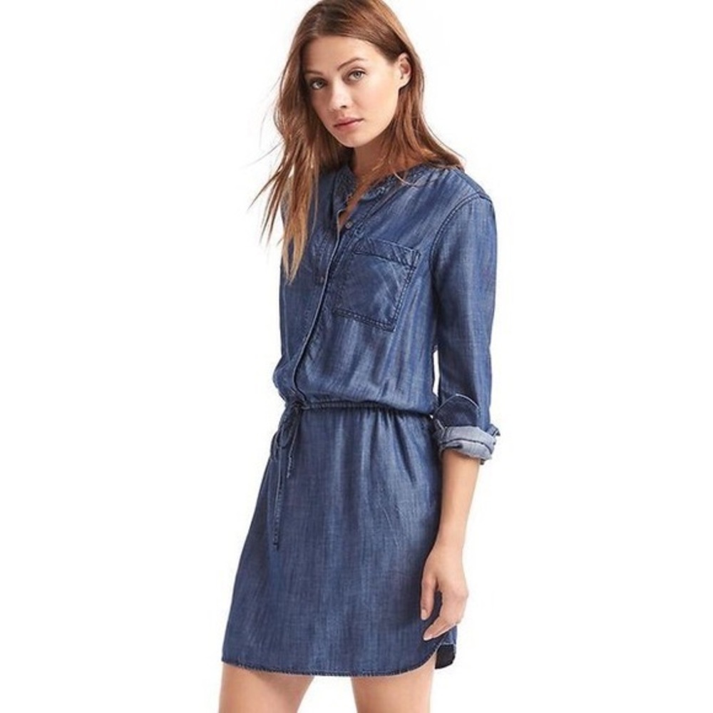 GAP chambray shirt dress